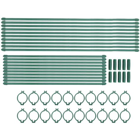 Tuteur Plantes Premium 3M Kit 20 Tiges 30cm/40cm Polypropylène + 20 Attaches + 10 Connecteurs pour Jardins et Plantes d'Intérieur