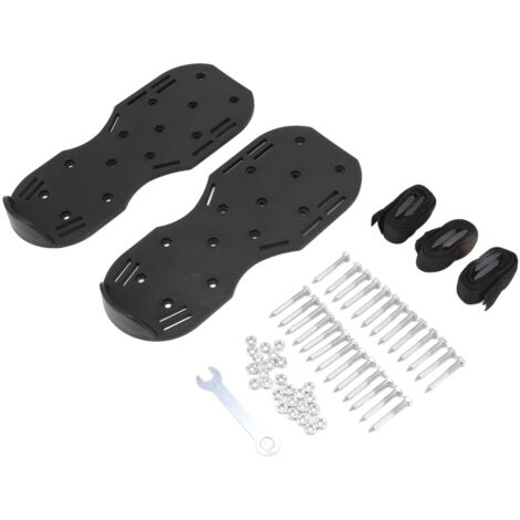 Chaussures de Scarification pour Jardin - Aérateur de Sol à Piques Universel pour Pelouse et Terrasse - Taille Réglable, 29.5 cm, 26 Clous, 677g (1/5)