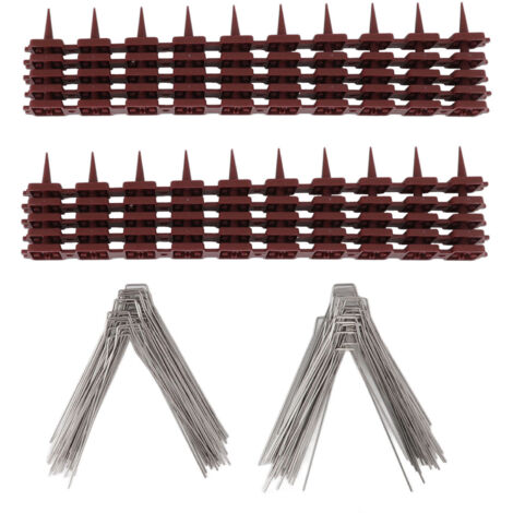 Pics anti-oiseaux [Modèle SK430] Aiguillons en acier inoxydable - Lot de 4x15 pieds (30cm) pour toit, fenêtre, clôture (1/5)