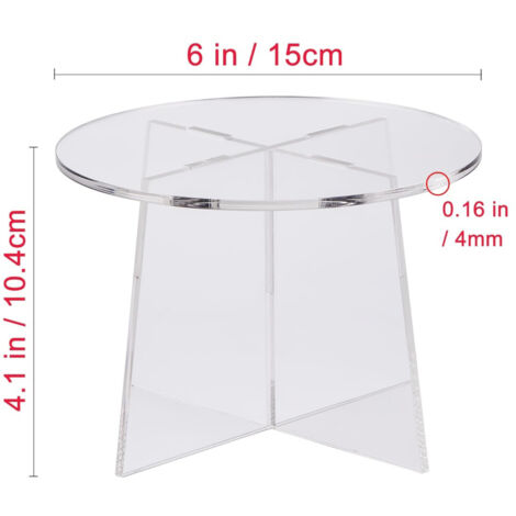 Support pour plantes 2 pièces - Socle en acrylique transparent multifonctionnel intérieur (150x150x104mm) - Display et présentoir déco moderne (1/5)