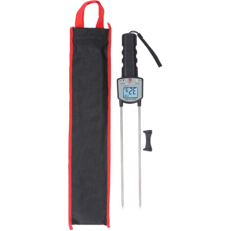 Testeur d'Humidité pour Fourrage - Compteur Numérique Portable Haute Précision avec Longue Sonde LCD Affichage pour Paille et Ensilage CD00