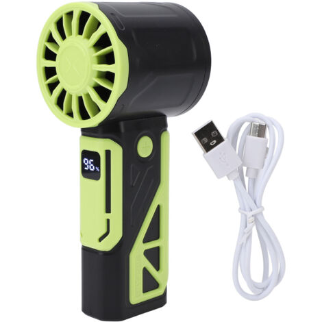 Ventilateur de Poche Portable, Type: Ventilateur à Main, Matériel ABS, Modèle H-Fan, Poids 292g, Batterie 4000mAh Rechargeable USB, Puissant et Silencieux, Taille 5.7x2.6in, pour Voyage Maquillage Int (1/5)