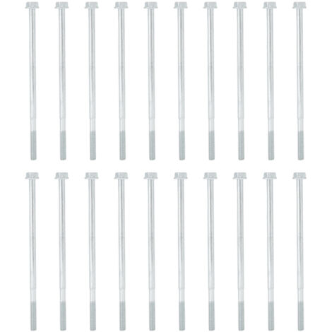 Vis Boulon à Collerette Hexagone Long 20 Pièces M6x135mm Tête Plate en Fer pour Pièces de Rechange de Générateur (1/5)