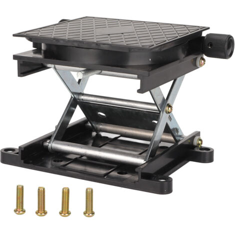 Plateau de levage à rotation 360°, Table surélevée réglable pour laboratoire et modelisme, Plateau en alliage d'aluminium, 6,5 cm de hauteur max, Plateau support pour travail du bois, sculpture, expér