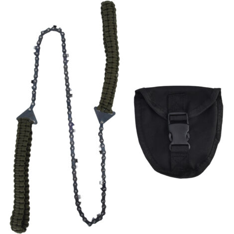 Scie à Chaîne de Poche 24in en Acier Manganèse 65 pour le Jardin et Camping, 174g, avec Sac de Rangement (1/5)