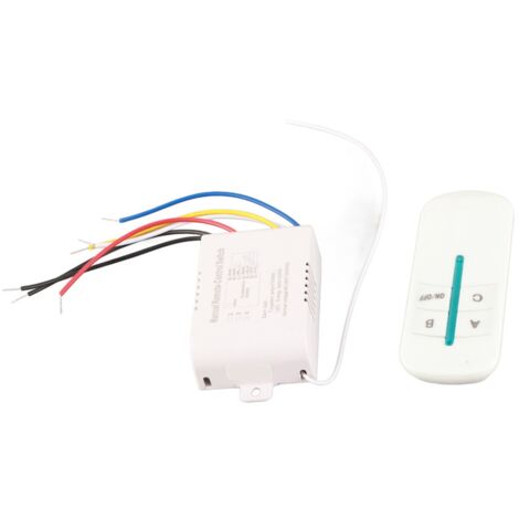 Interrupteur Télécommande RF Sans Fil 3 Voies ON/OFF pour Luminaire LED, Module Récepteur + Émetteur, Contrôle Groupes Lumières, AC 180-240V