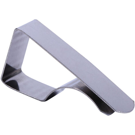 Pince à Nappe Ajustable en Acier Inoxydable, Lot de 1, Pour Table Jusqu'à 1.8cm, Argenté, Fête/Pique-nique/Maison, 5.3x2.5cm (1/5)