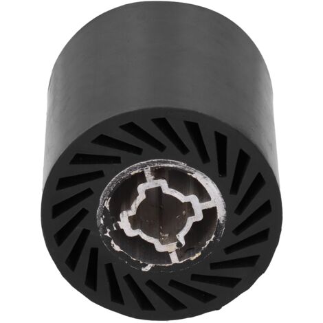 Roue de polissage en caoutchouc pour machine à satiner - Tambour de polissage noir 90x100mm, noyau aluminium, vitesse max 5000 tr/min, pour acier inoxydable portable (1/5)