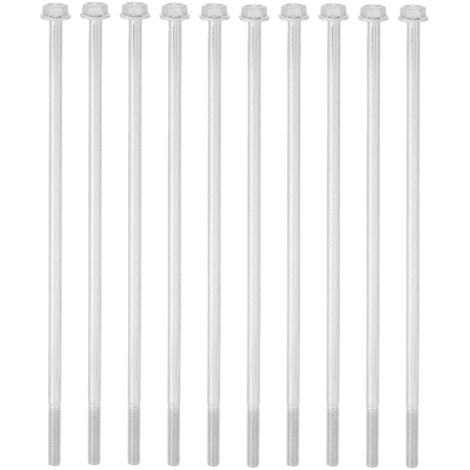Vis de Flange Longue M8x235 Hexagonale - 10 Pièces en Fer pour Générateur Éssence - Écrous de Raccordement Solides (1/5)