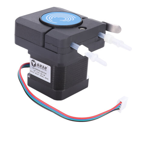 Pompe péristaltique micro-débit 42 avec moteur pas-à-pas 6-24V, anti-corrosion, tête adaptable, 0-140ml/min, installation facile (1/5)