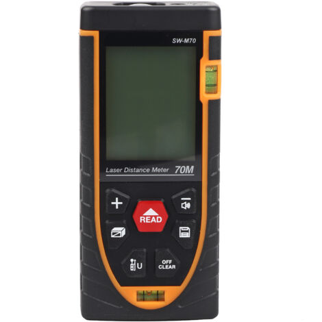 Télémètre Laser Portable SNDWAY 60m avec Niveau à Bulle et Auto-Étalonnage, Mesure de Longueur/Volume/Aire (1/5)