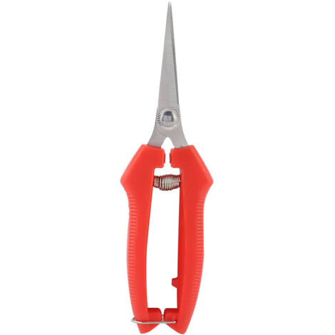 Sécateur de Jardin Rouge 7" pour Fruits, Matériau Acier Inoxydable et PP, Sécateur de Prunage et Cueillette de Fruits avec Poignée Ergonomique et Rivet Réglable (1/5)
