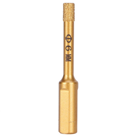 Trépan Diamanté 6mm pour Carrelage, Marbre et Pierre avec Refroidissement Intégré, Outil de Perçage Haute Précision - 1 Pièce (1/5)