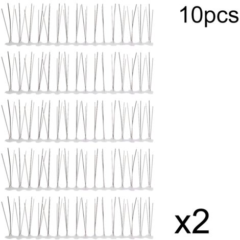 Spikes Anti-Oiseaux Extérieur - 10 Pièces 30 cm en Acier Inoxydable - Protection Durable contre Pigeons, Corbeaux et Moineaux - Facile à Installer (1/5)