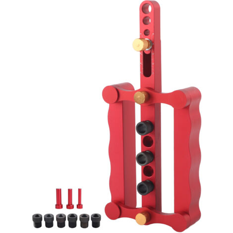 Gabarit d'Assemblage Auto-centrant avec Échelle, Kit de Forage pour Bois, Outillage DIY pour Travail du Bois, 1 Locateur + 9 Accessoires. (1/5)