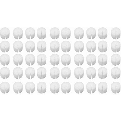 Hydroponic Sponges [50 Unités] - Support de Culture Sans Sol pour Légumes et Plantes (32x30mm, Éponge Blanche) (1/5)
