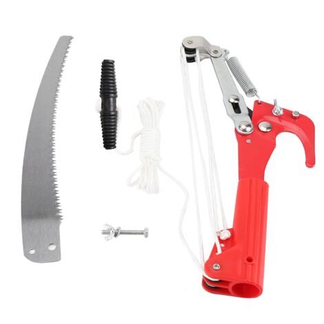 Sécateur de Jardin à 4 Roues avec Lame Aiguisée et Poignée Ergonomique - Modèle Pro, Base en Fibre Plastique et Acier 65Mn, 34.5/36.5cm, Taille-haie et Scie Intégrées (Hors Perche) (1/5)