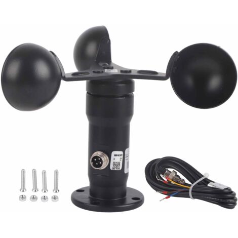 Capteur de Vitesse du Vent Anémomètre Aluminium Alloy Signal 4-20mA Haute Précision Résistant aux Intempéries pour Météo Maritime Agriculture