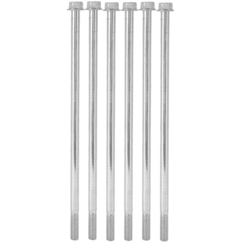 Boulon à Flasque M10x260 pour Démarreur de Générateur Essence, 6Pcs, Acier, 260mm (1/5)