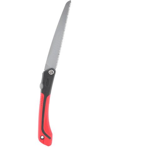 Scie à main de jardin pliable en acier SK4 – Scie d'élagage portable pour arbres fruitiers, fleurs et bonsaï – 44 cm dépliée – Couteau et outil de bricolage polyvalent (1/5)