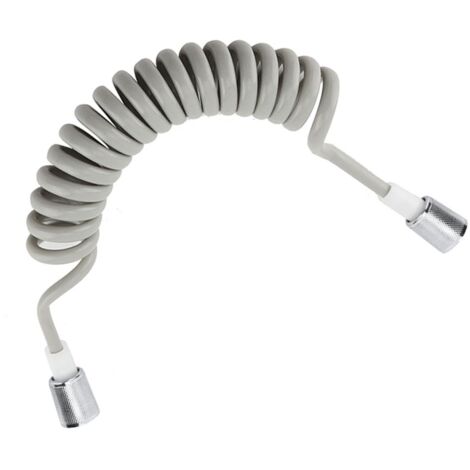 [Flexible Spring Shower Hose] ABS Shower Hose  2m G1/2"  Explosion-Proof & Anti-Winding  for Shower, Bidet & Spray Gun  PVC White/Gray  Easy Installation (1/5)