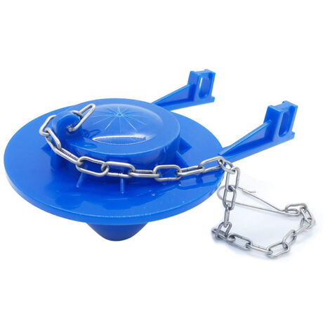 [Clapet de Toilette] - Clapet PVC Antidérapant avec Chaîne Inox 10.7x10.7 cm - Économiseur d'Eau, Facile à Installer - Lot de 1 Pièce (1/5)