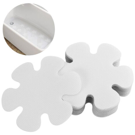 Adhésifs antidérapants pour salle de bain PEVA - Lot de 10 stickers de sécurité 10x10cm/5x5cm pour baignoire, douche et piscine - Antiglisse haute adhésion (1/5)