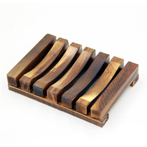 Boîte à Savon en Bois - Rangement Douche Élégant sans Dérive - 11.5x8x2.2cm - Finition Non-toxique - Lot de 1 (1/5)