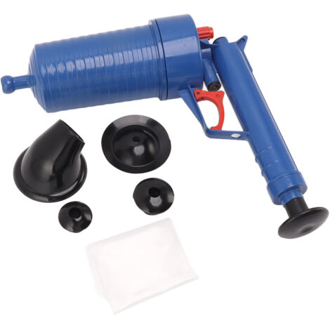 Déboucheur Pneumatique Drains 4 Embouts Caoutchouc Multifonction - Pour WC, Évier, Douche, Lavabo - Matière ABS Durable - 650g Bleu Foncé (1/5)