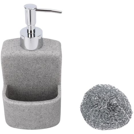 Distributeur de Savon Cuisine 250ml 2 en 1 avec Support pour Lave-Mains et Vaisselle - Pompe à Savon Pratique et Design Moderne (1/5)