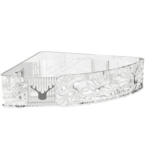 Étagère Murale d'Angle Moderne en PET, Multipurpose pour Cuisine ou Salle de Bain, Design Flottant Économiseur d'Espace avec Contremarche (1/5)