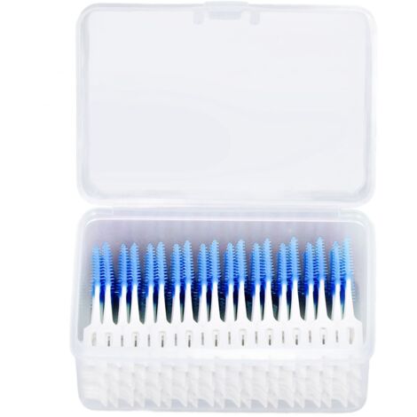 Brossettes Interdentaires Jetables, Lot de 160, Bleu, Soie Dentaire Souple pour Soin Bucco-dentaire Adultes Enfants