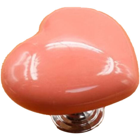 Aide à Pression pour Bouton de Chasse d'Eau Cœur Rose - Pour Ongles Longs et Hygiène Maximale, Léger et Portable en Plastique (1/5)