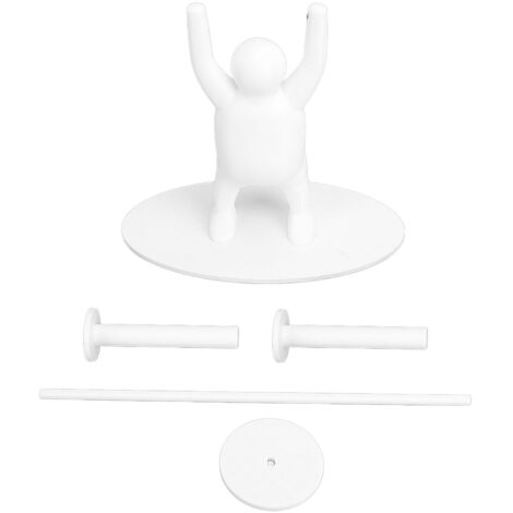 Porte-Rouleaux de Toilette en Plastique 3D Imprimé - Design Drôle de Haltérophile - Support Autoportant pour 2 Rouleaux - Décor de Salle de Bain (1/5)