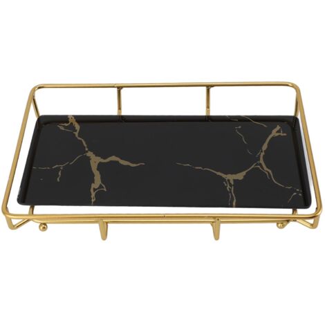 Plateau de Rangement Salle de Bain Élégant avec Support Anti-dérapant - Matériau Verre et Métal - Design Moderne Espace Maximisé - Easy to Maintain (1/5)