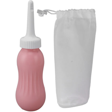 Bidet Portable Douche à Main 500ml en Silicone avec Sac de Voyage Imperméable - Rose Pêche pour Femmes et Maternité - Jet Puissant pour Hygiène Intime (1/5)