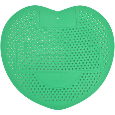 Écran de urinoir durable anti-éclaboussures et anti-odeurs pour sanitaires de bureau, restaurant ou lieu public - Vert - Taille 19x17 cm - Lot de 1 (1/5)