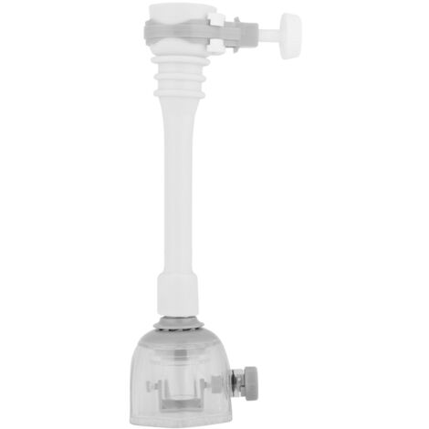 [Adaptateur de robinet] + [] + [] + [Flexible, Économie d'eau, Anti-éclaboussures] Robinet de cuisine extensible économique 18cm gris avec valve, 2 jets, ABS/PP/TPR (1/5)