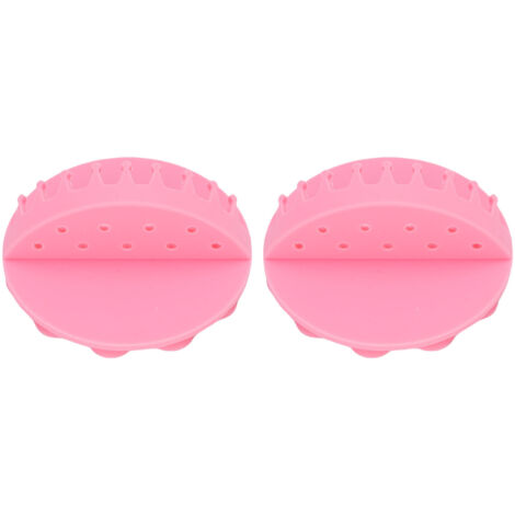 Collecteur de Cheveux à Fixation Murale 2 Pièces, Silicone Puissant, Aspiration Facile, Rose, Pour Salle de Bain (1/5)
