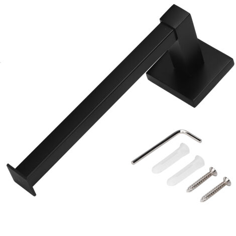 Support Murale pour Rouleau de Papier Toilette avec Rangement Noir en Acier Inoxydable 201 et Alliage de Zinc - Max 5 kg (1/5)
