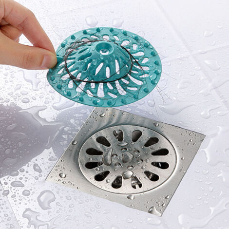 Bouchon de Drain Anti-Clogging TPR Diamètre 3.9in pour Douche Baignoire Sink - Couvre-Drain Protège avec Filet Capteur de Cheveux (1/5)
