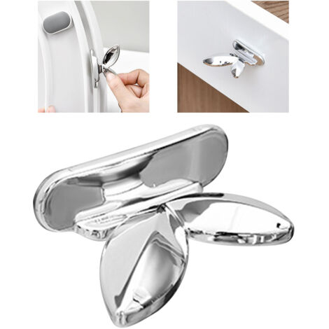 Manette de Couverture de Toilette Hygénique Adhesive pour Lever la Lunette sans Contact - ABS - 2 Pièces (1/5)