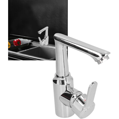 Robinet de lavabo Stainless Steel G1/4 à rotation 360° avec système chaud/froid pour maison (1/5)