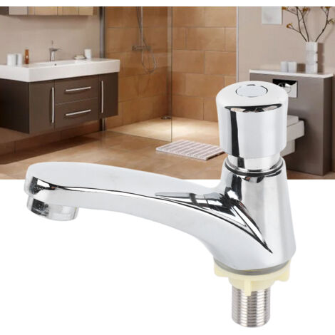 Robinet à Temps Décalé pour Lavabo/Cuisine/Salle de Bain/Salle de Bain - Contrôle à Pression en Cuivre, Robinet Économiseur d'eau pour Cuisine (1/5)