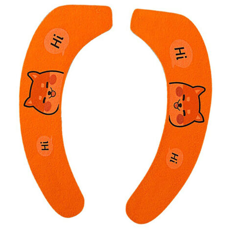 Housse de Toilette en Peluche Coupeable Lavable Universal avec Dessin Cartoon pour 4 Saisons 1 Paire (1/5)