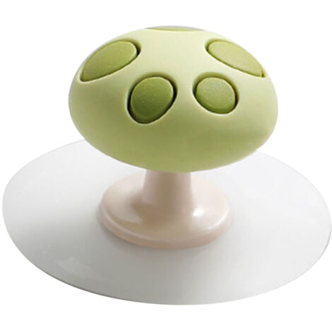 Lève-Toilette en Silicone Mushroom Anti-Dérapant - Support Élevateur Flexible pour Éviter de Toucher le Couvercle du Toilette - Version pour Enfants dans la Salle de Bain en Vert (1/5)