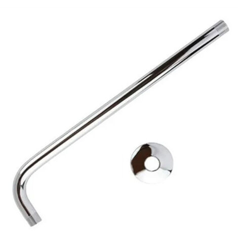 Tube de douche en acier inoxydable chromé 50cm 20mm résistant à la corrosion pour tête de douche - 1 tube avec baffle