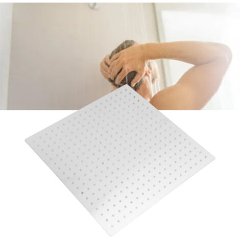 Pomme de Douche Sus304 Rainfall 16 Pouces Luxe et Mat Douche à Haute Pression Raindrop avec Tête 360° Intégré Douche sur Pompe (1/5)