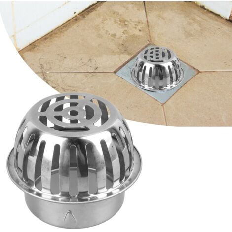 Grille de Sol pour Balcon Grille de Sol Anti-Blocage Drainage Rapide Modèle 110mm Matière Acier Inoxydable Taille 13x13x10cm (1/5)