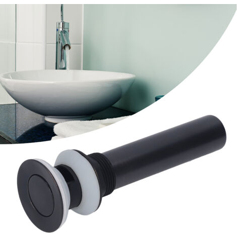 Déversoir de Bassin sans Débordement en Acier Inoxydable Noir [Econova] Modèle UP-011 - Pressoir Inoxydable Corrosionproof avec Bracket de Montage Pull-down (1/5)